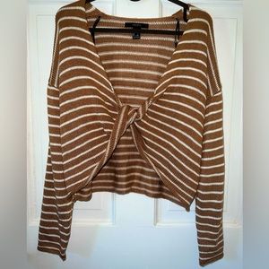 Forever 21 brown front tie sweater